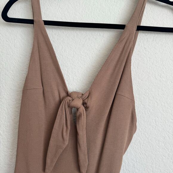 Tiger Mist Neutral Tan Ribbed Bodysuit - Picture 3 of 4
